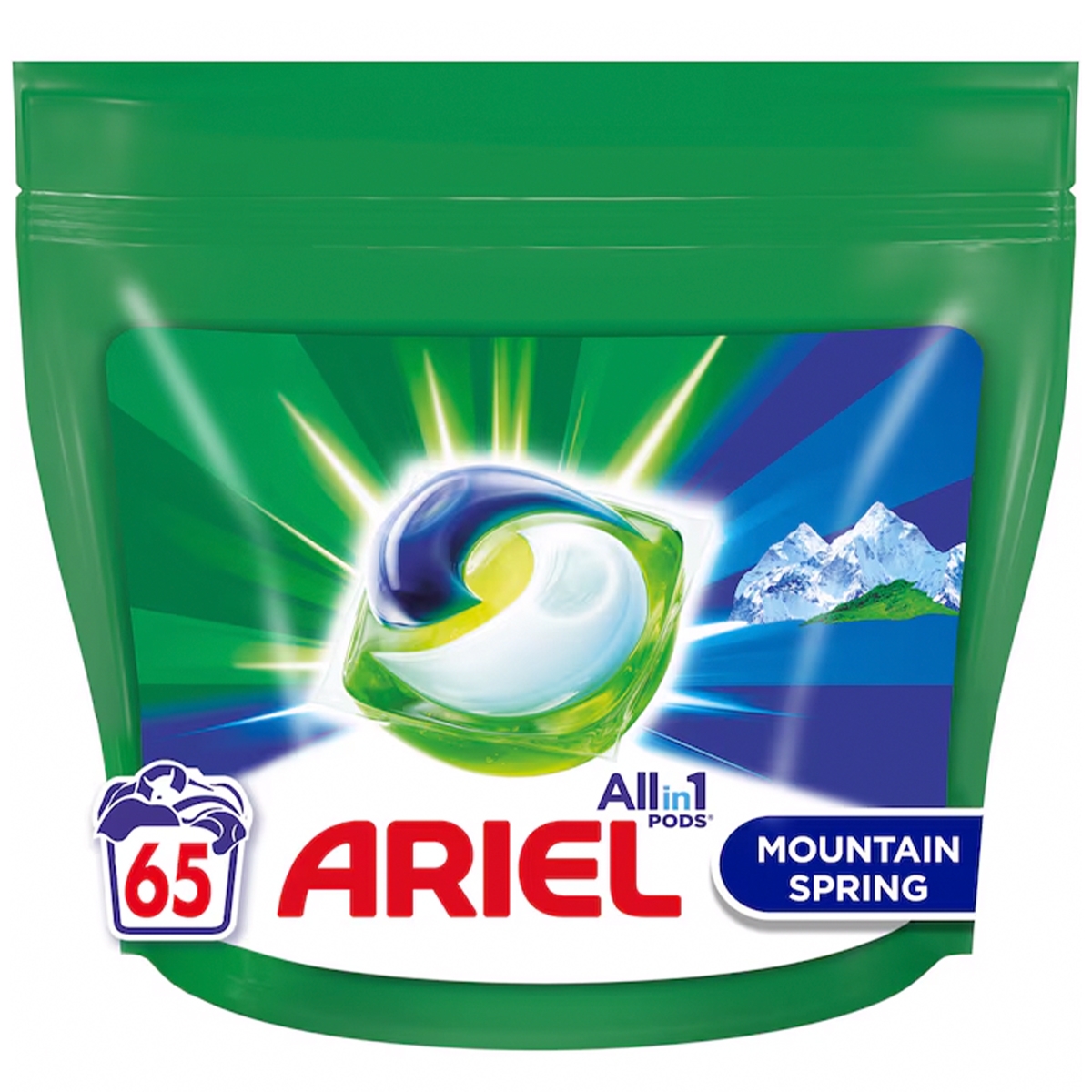ARIEL ALLIN1 PODS DETERGENT CAPSULE 65BUC MOUNTAIN SPRING