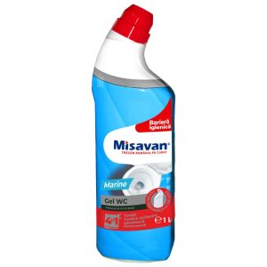 Gel pentru curatarea vasului WC, Misavan 4 in 1, 1 L, parfum Marine