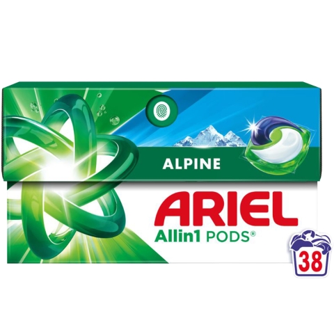 ARIEL ALLIN1 PODS DETERGENT CAPSULE 38BUC ALPINE
