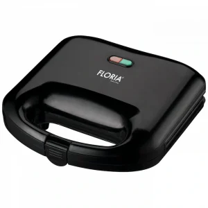 Sandwich Maker Floria ZLN-0829N, Putere 750W, Placa de tip grill, Antiaderenta, indicator luminos, Negru
