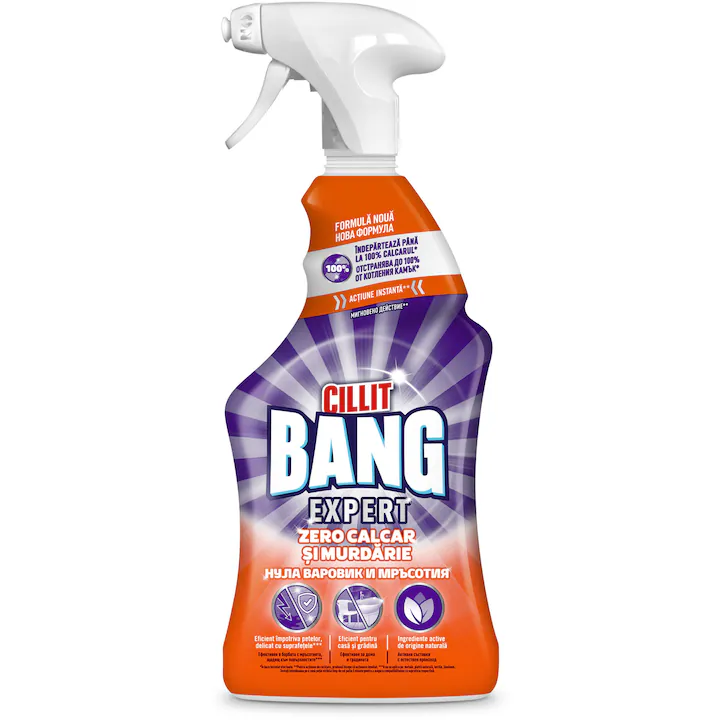 Detergent suprafete spray Zero calcar si murdarie, Cillit Bang, 0.75l