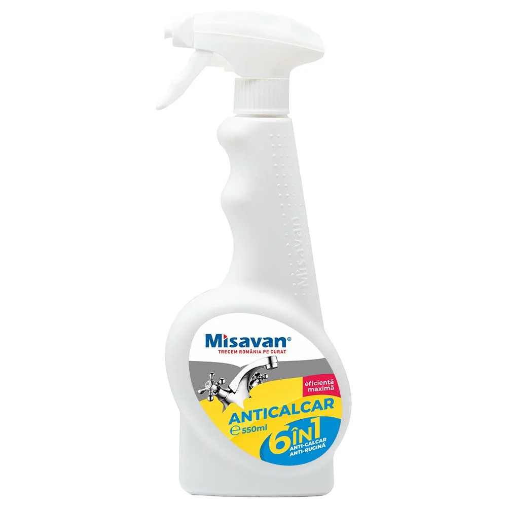 Solutie anticalcar Misavan 6 in 1, cu pulverizator, 500ml
