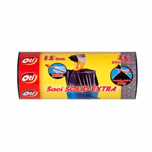 Saci menajeri OTI SOLID EXTRA, 35 litri, 50 x 70 cm, 15 buc/pachet