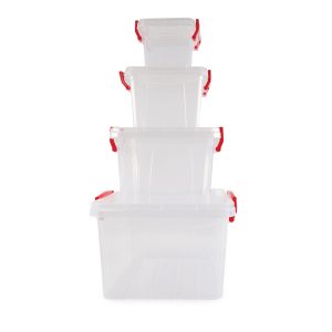 Set 4 cutii alimente pătrate MAYA